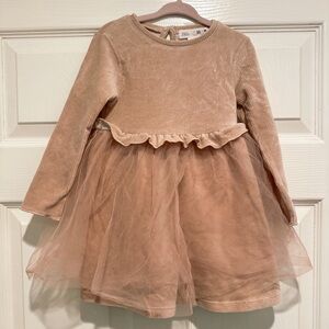 Zara mauve velvet & tulle dress; Size 2-3 yrs